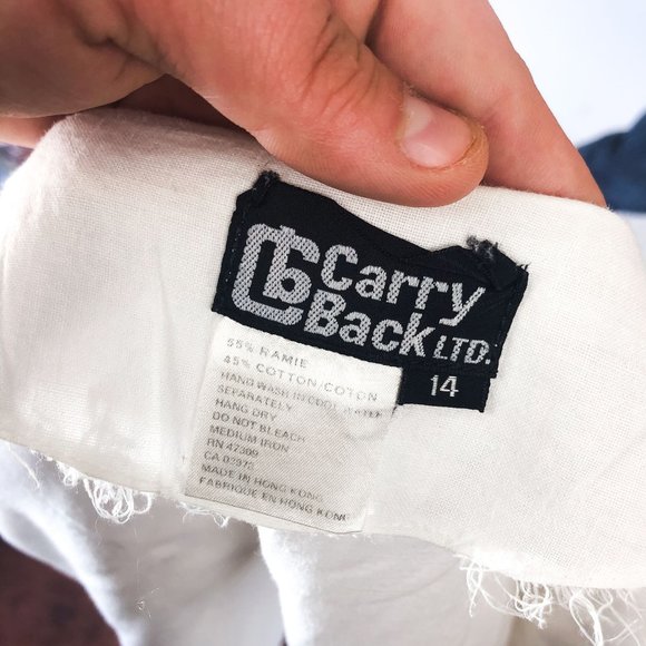 Vintage White Short Sleeve Button Up Shirt with Exaggerated Lace Collar - 14 - Picture 7 of 7